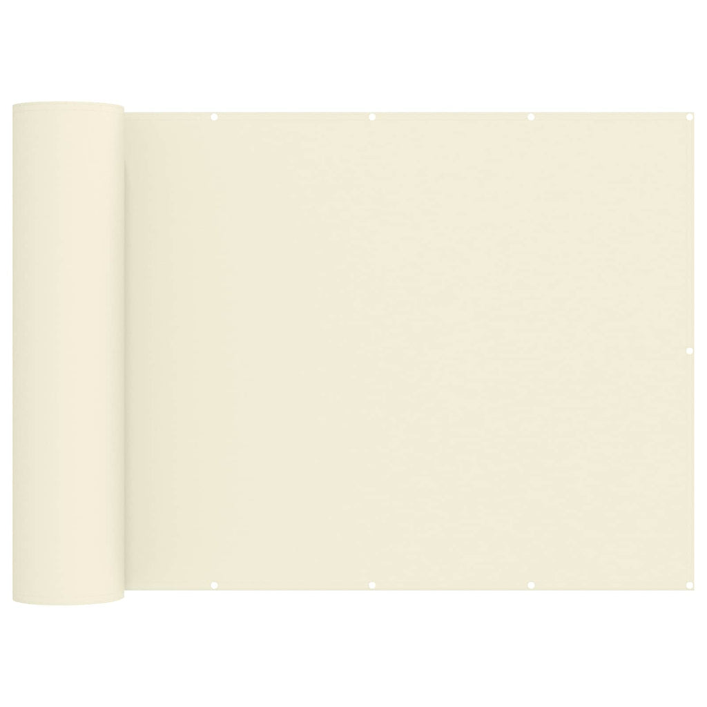 Balkon Sichtschutz 200 x 200 cm Stoff mit PU-Beschichtung Creme