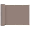 Balkon Sichtschutz 200 x 400 cm Stoff mit PU-Beschichtung Taupe