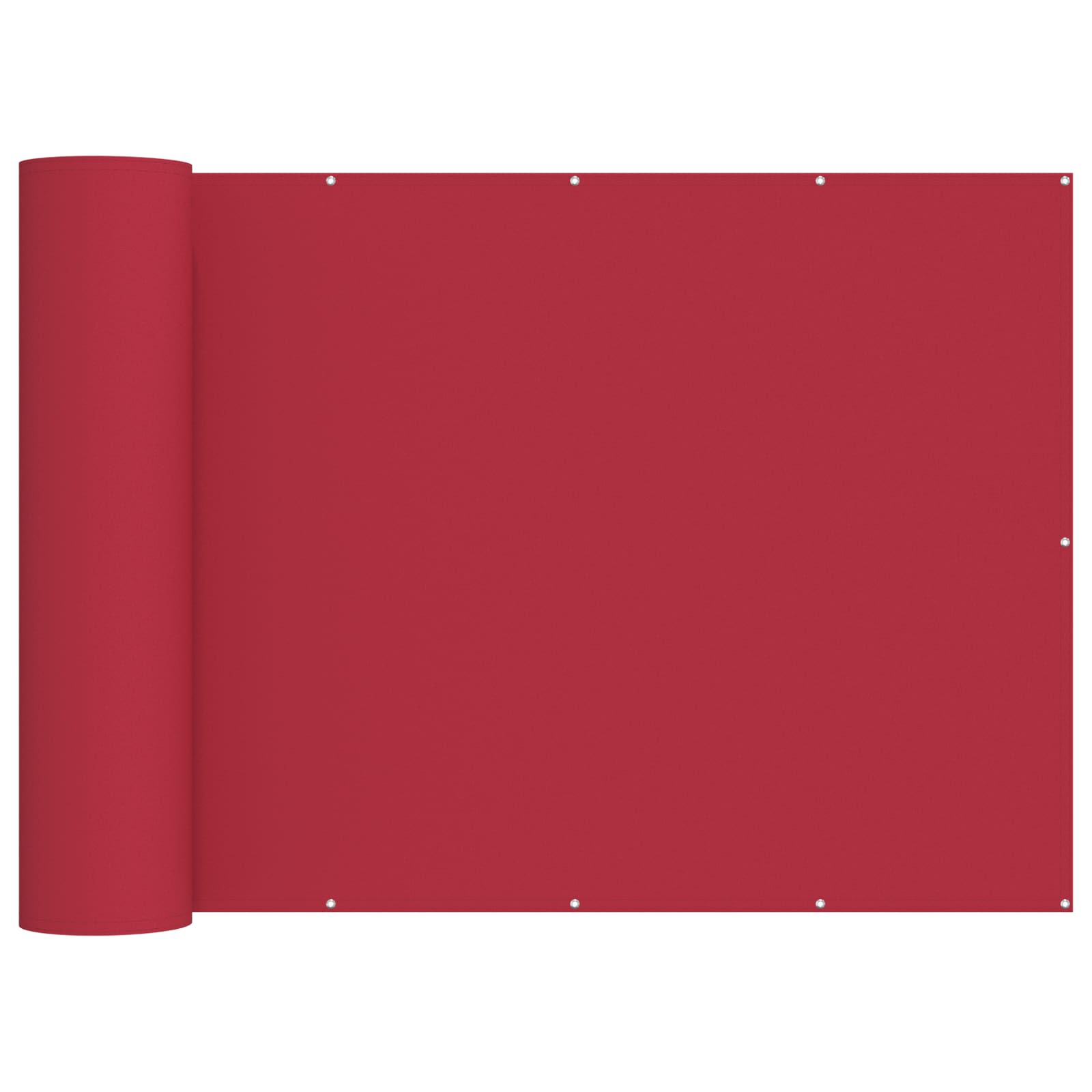 Balkon Sichtschutz 200 x 600 cm Stoff mit PU-Beschichtung Rot