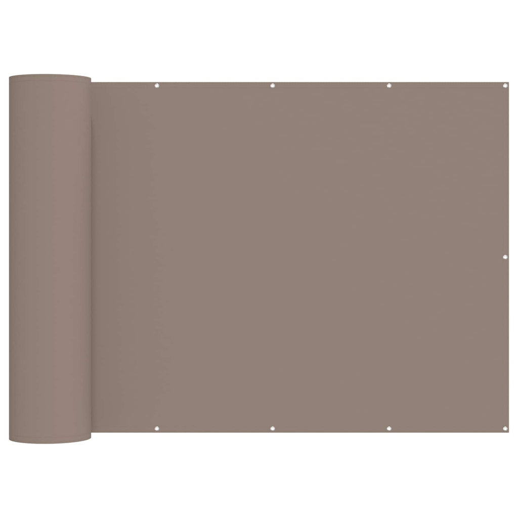Balkon Sichtschutz 1,8 x 15 m Stoff mit PU-Beschichtung Taupe