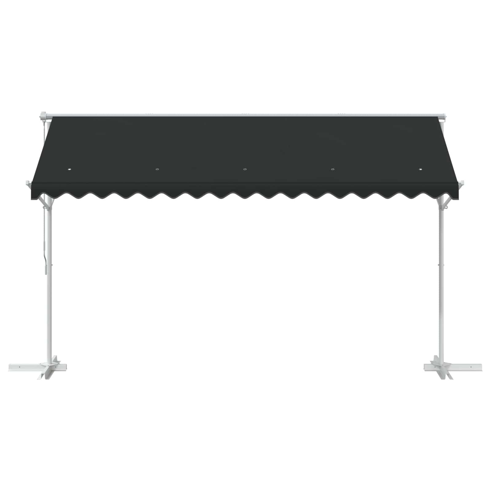 Freistehende Markise 4 x 3 m Polyester Anthrazit