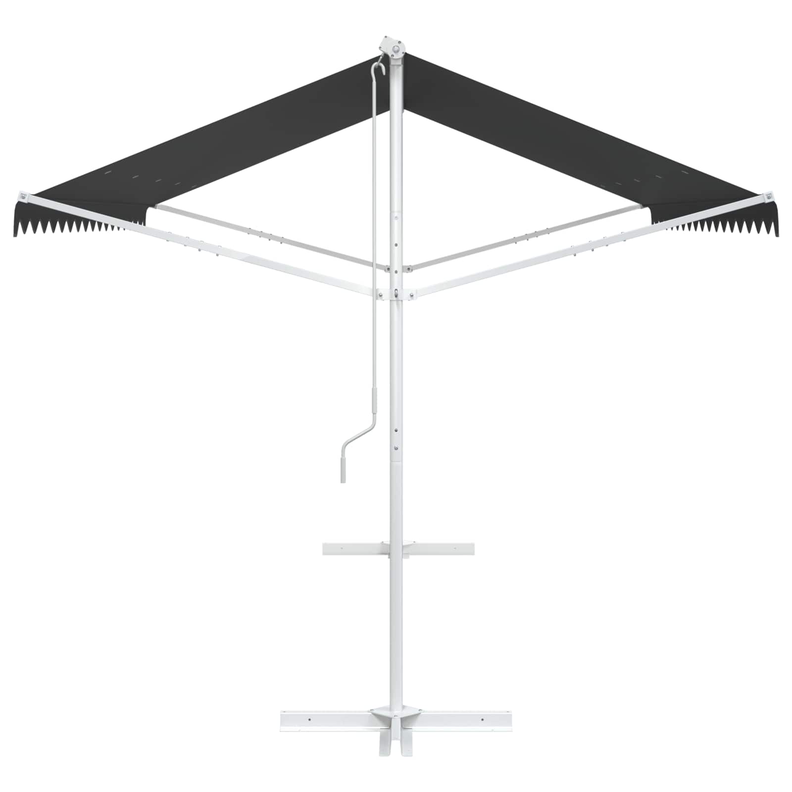 Freistehende Markise 4 x 3 m Polyester Anthrazit