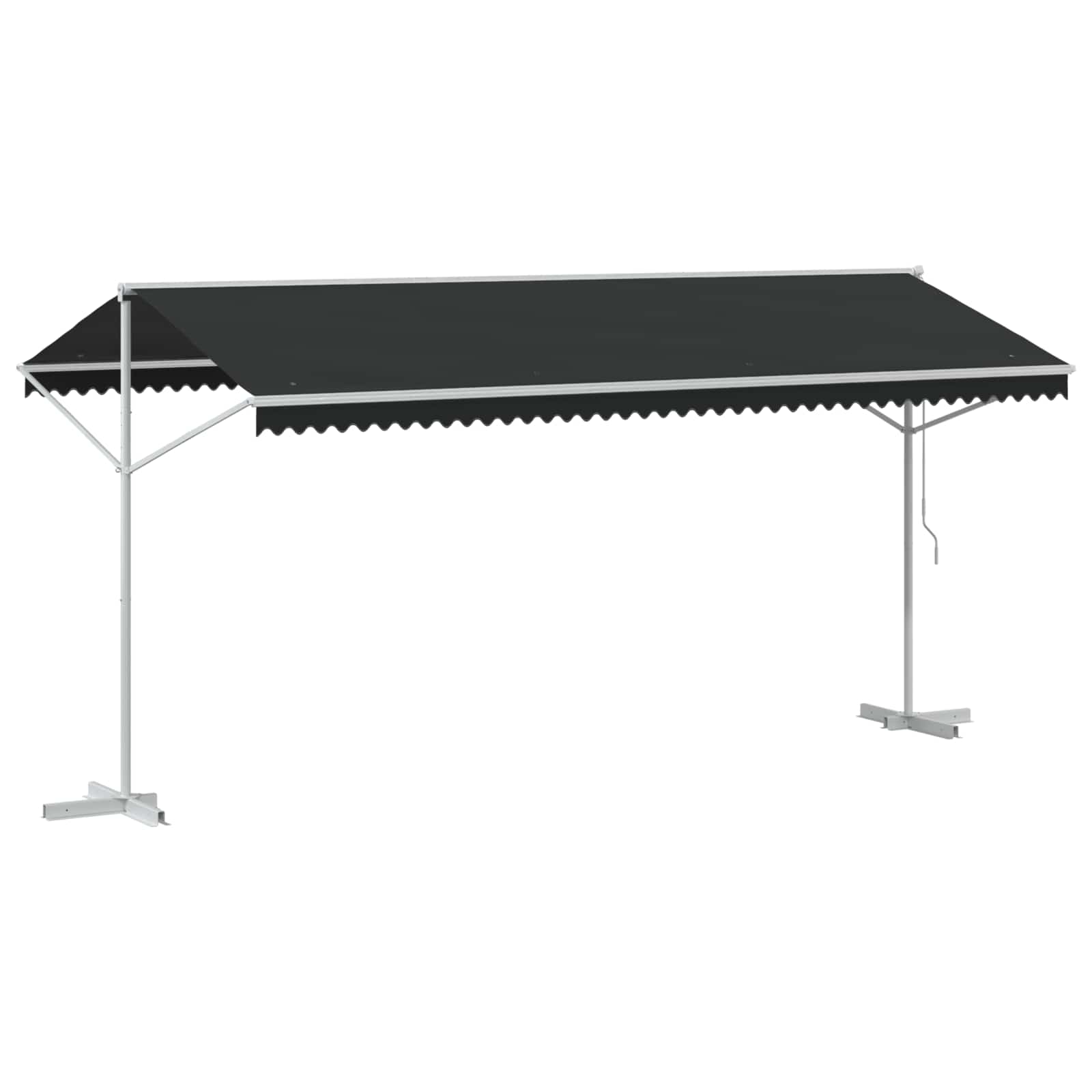 Freistehende Markise Anthrazit 5 x 3 m Polyester