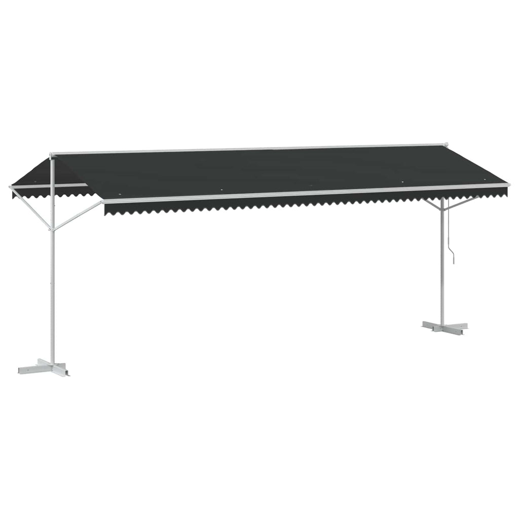 Freistehende Markise Anthrazit 6 x 3 m Polyester