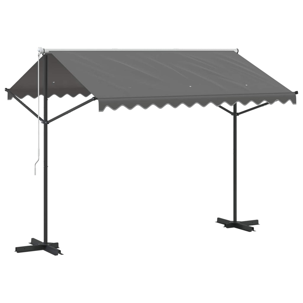Freistehende Markise Grau 3 x 3 m Polyester