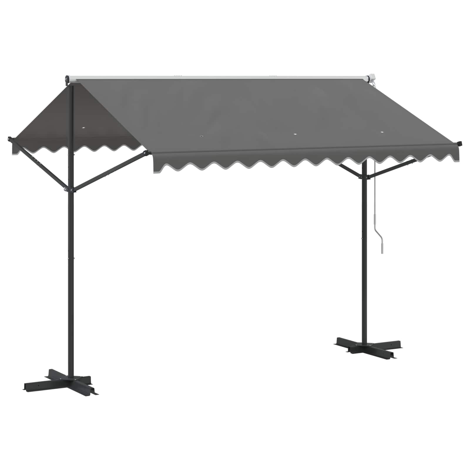 Freistehende Markise Grau 3 x 3 m Polyester