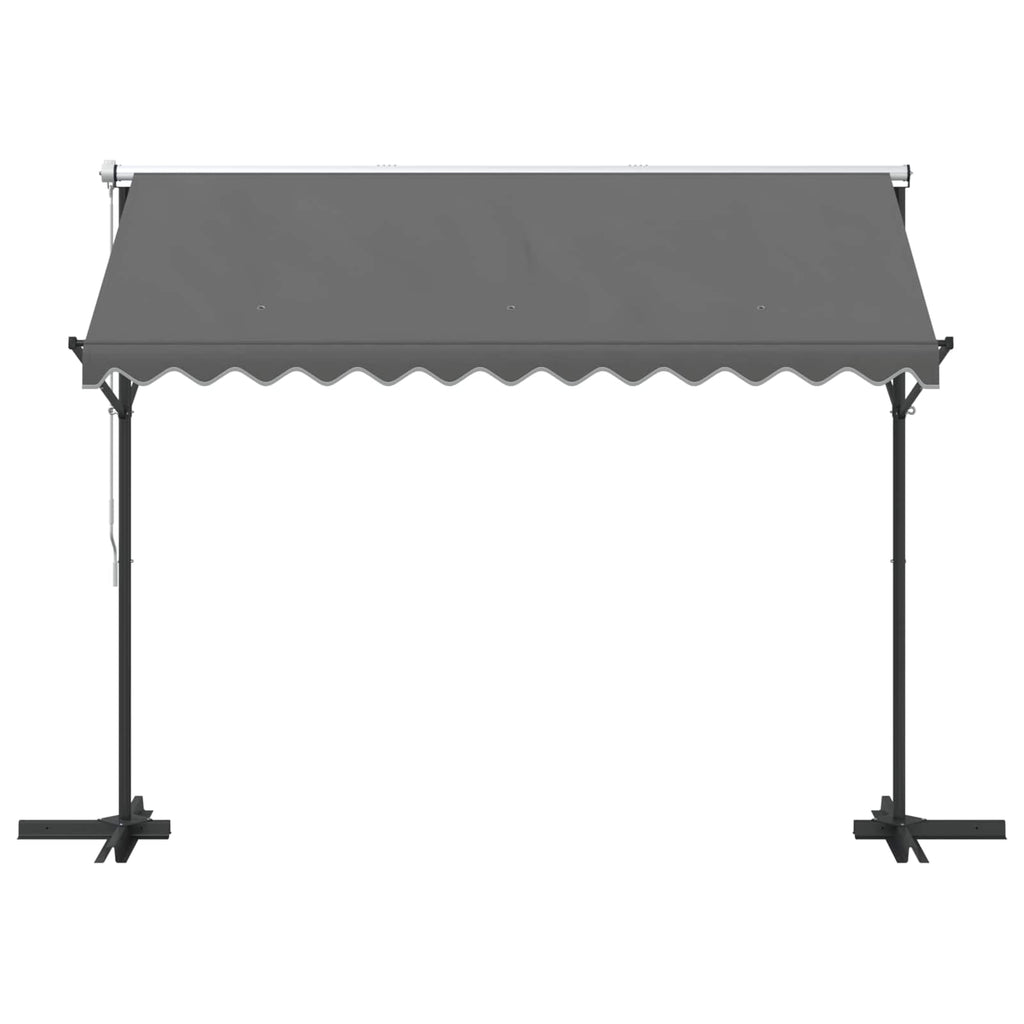 Freistehende Markise Grau 3 x 3 m Polyester