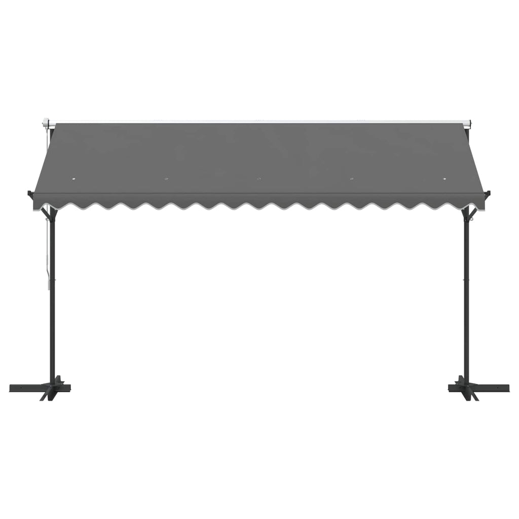 Freistehende Markise Grau 4 x 3 m Polyester