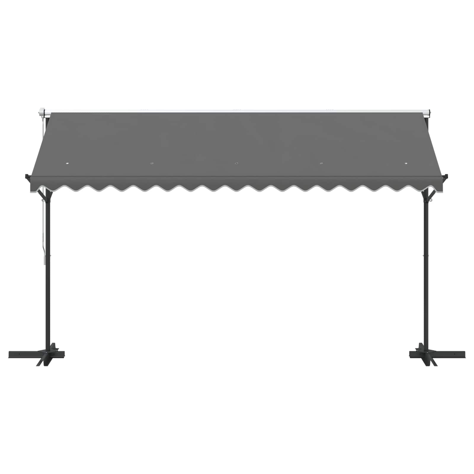 Freistehende Markise Grau 4 x 3 m Polyester