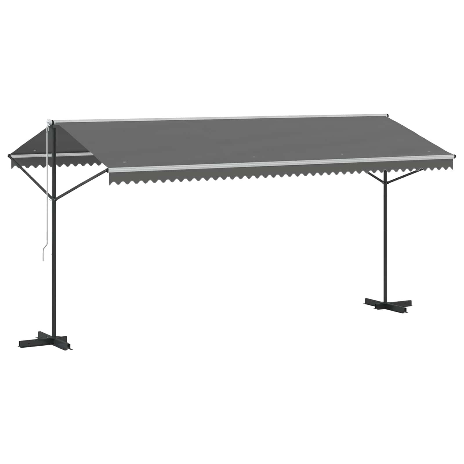 Freistehende Markise Grau 5 x 3 m Polyester