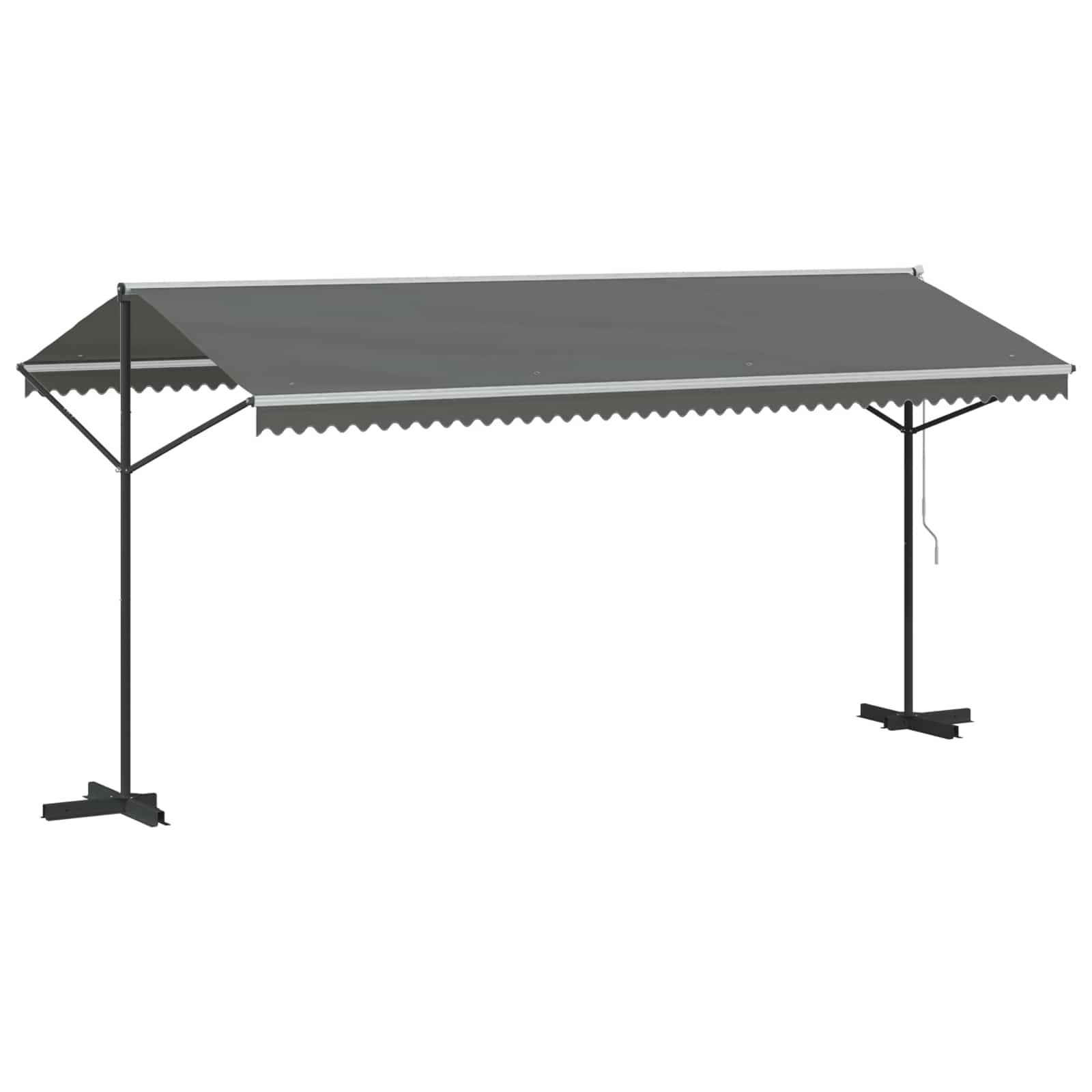 Freistehende Markise Grau 5 x 3 m Polyester