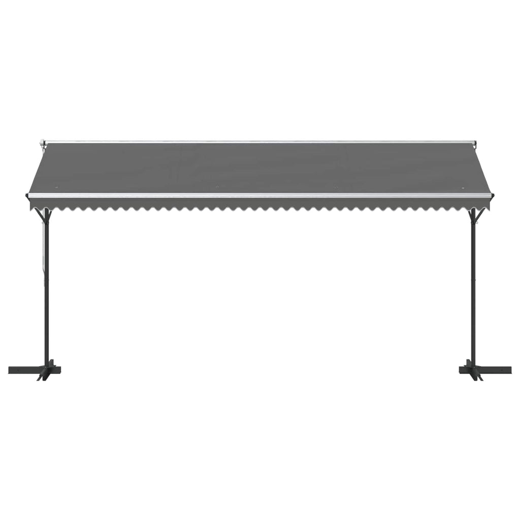 Freistehende Markise Grau 5 x 3 m Polyester