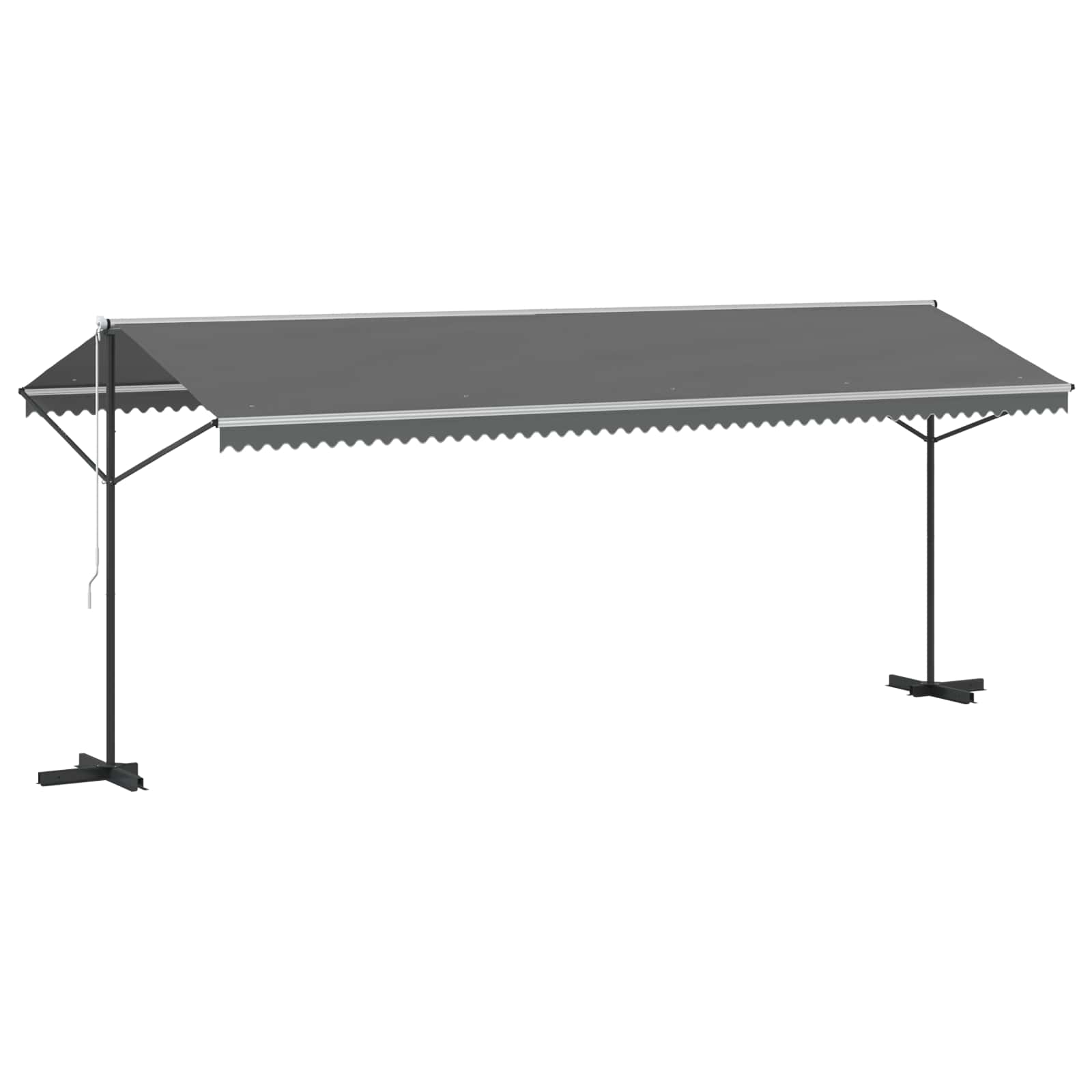 Freistehende Markise Grau 6 x 3 m Polyester