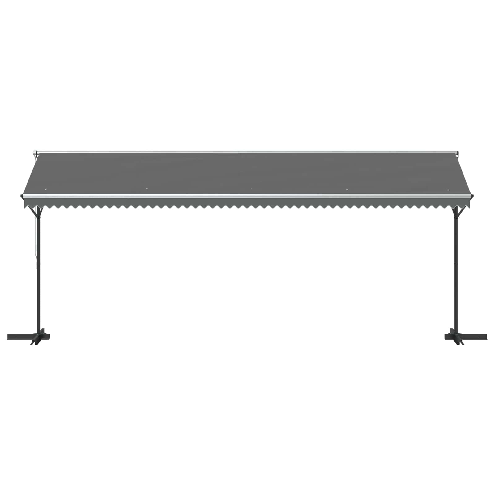 Freistehende Markise Grau 6 x 3 m Polyester