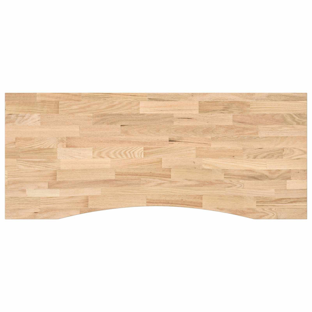 Schreibtisch Weiß und Natur 120 x 60 cm Massivholz Eiche
