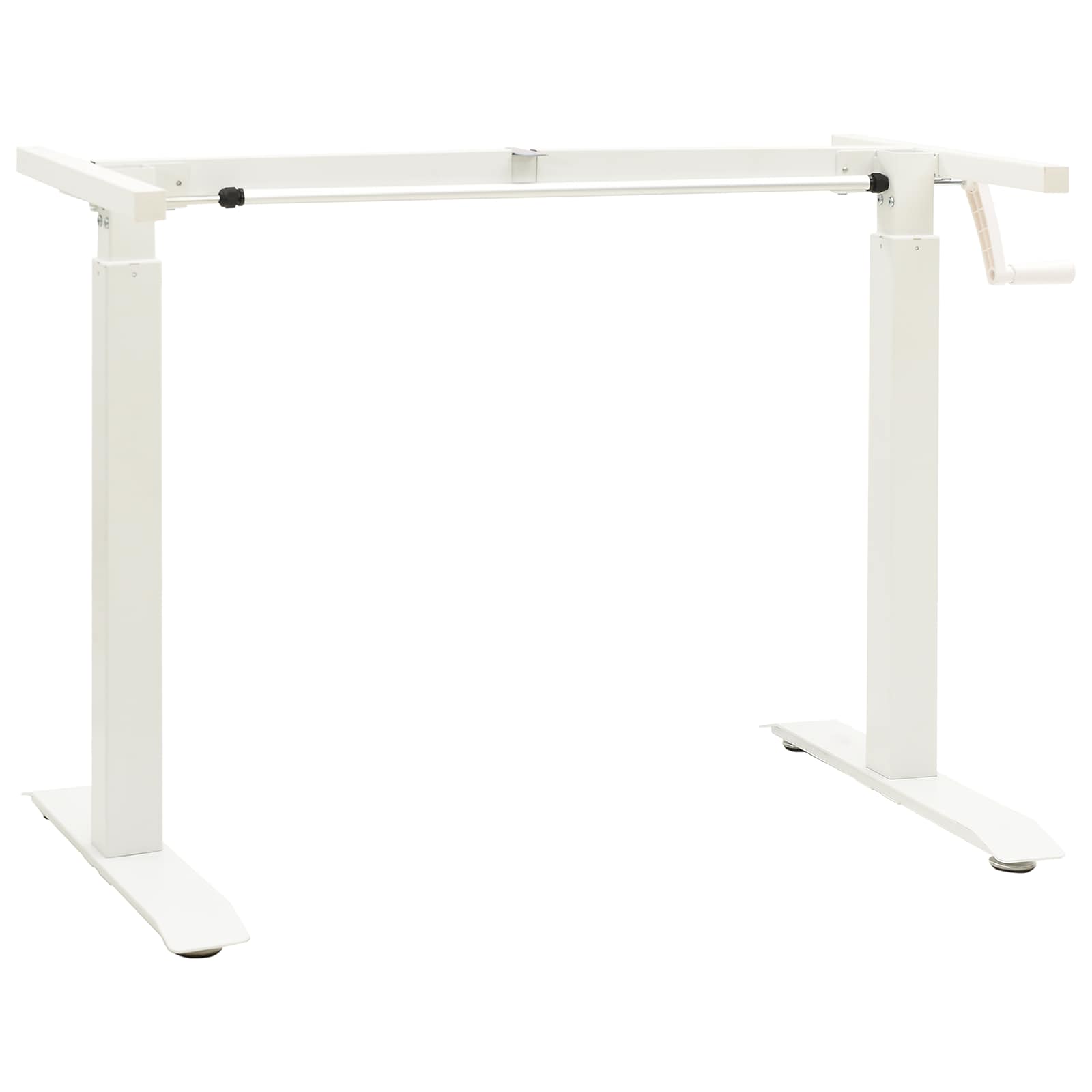 Schreibtisch Weiß und Hellbraun 140 x 60 cm Massivholz Eiche