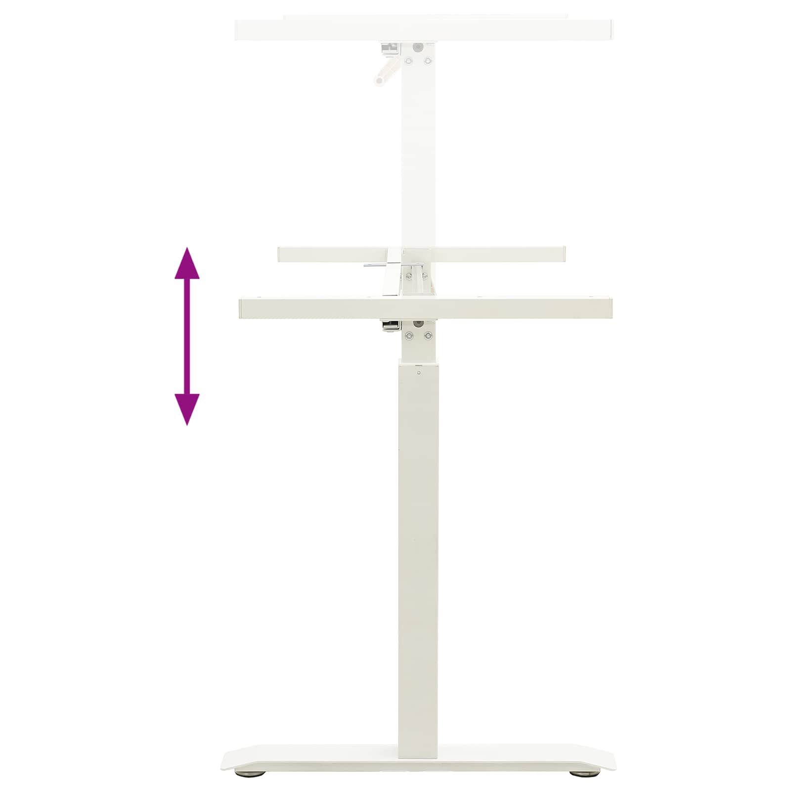 Schreibtisch Weiß und Hellbraun 140 x 60 cm Massivholz Eiche