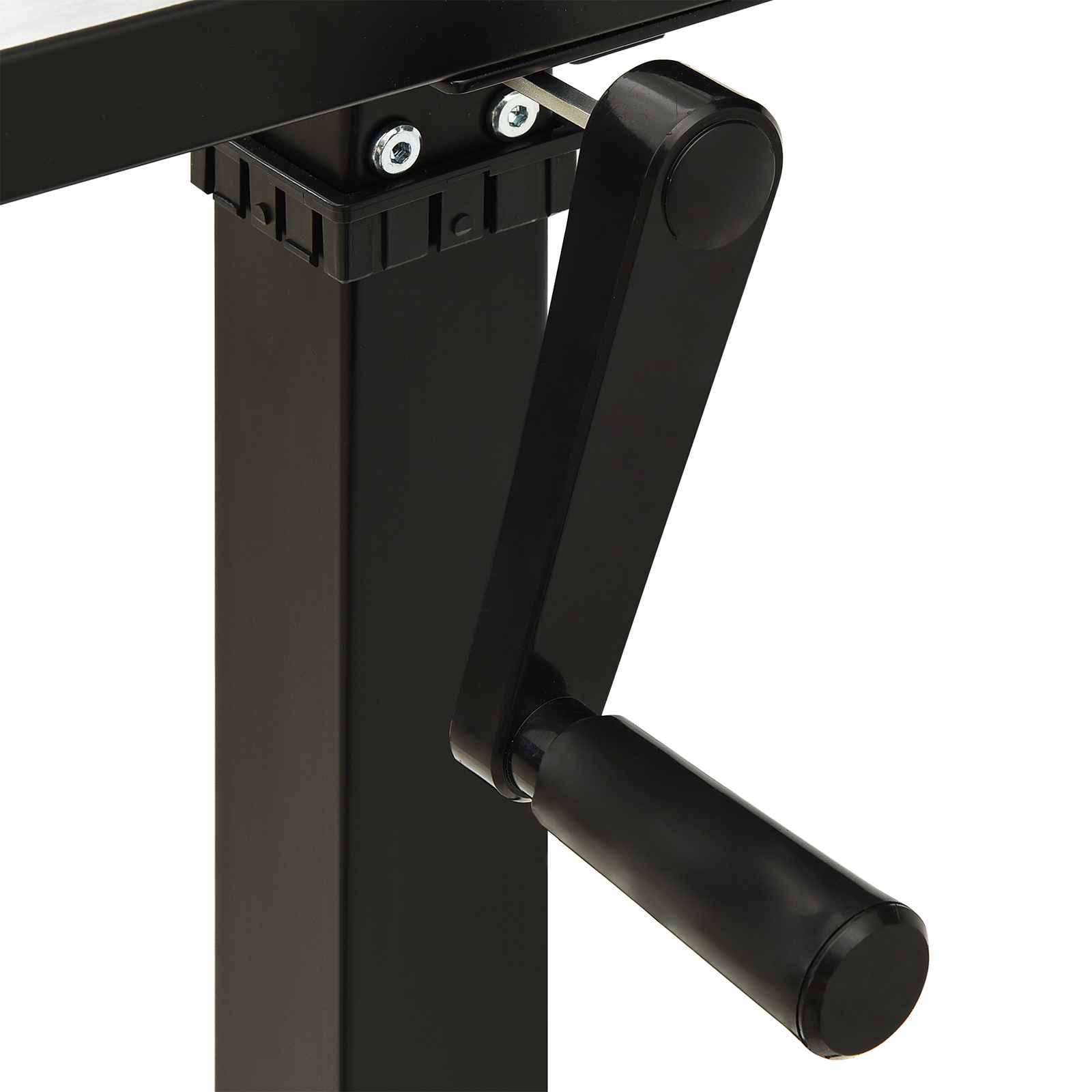 Schreibtisch Schwarz und Hellbraun 140 x 60 cm Massivholz Eiche