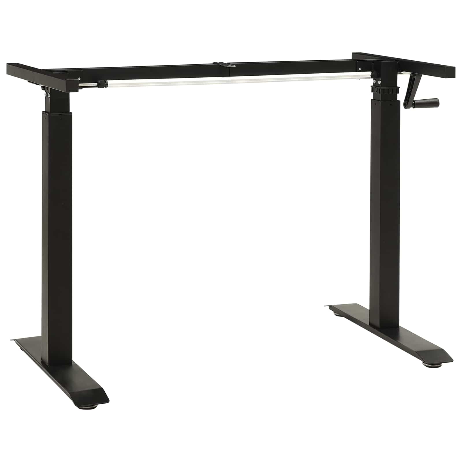 Schreibtisch Schwarz und Hellbraun 140 x 60 cm Massivholz Eiche