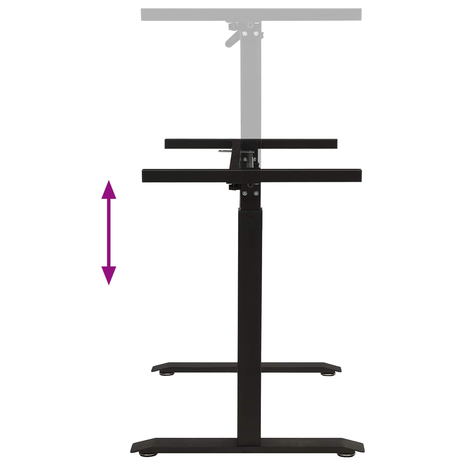 Schreibtisch Schwarz und Hellbraun 140 x 60 cm Massivholz Eiche
