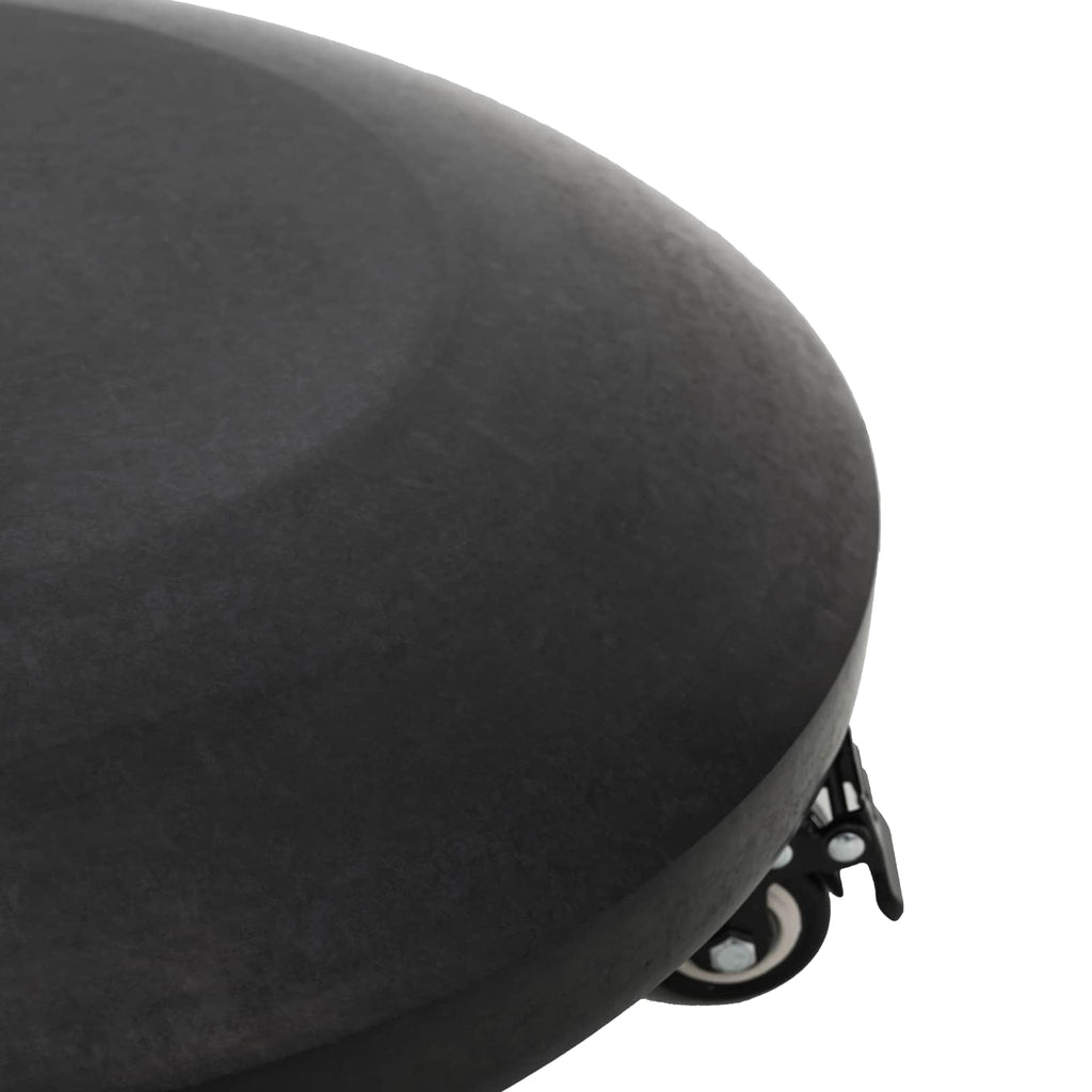Granit-Sonnenschirmständer mit Rollen für 40-50 mm Mast 29 kg Schwarz