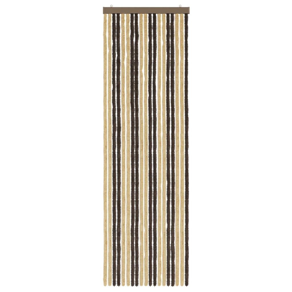 Insektenschutzvorhang Chenille Dunkelbraun und Beige