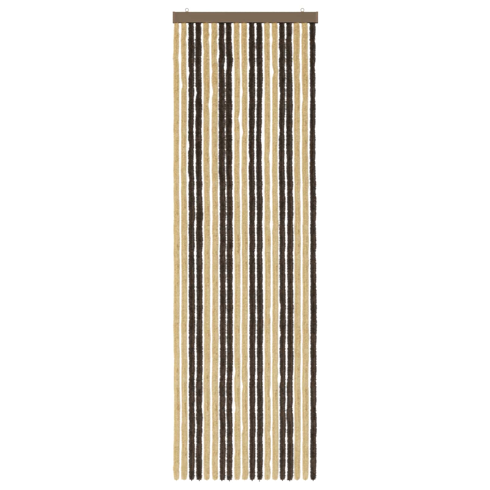 Insektenschutzvorhang Chenille Dunkelbraun und Beige