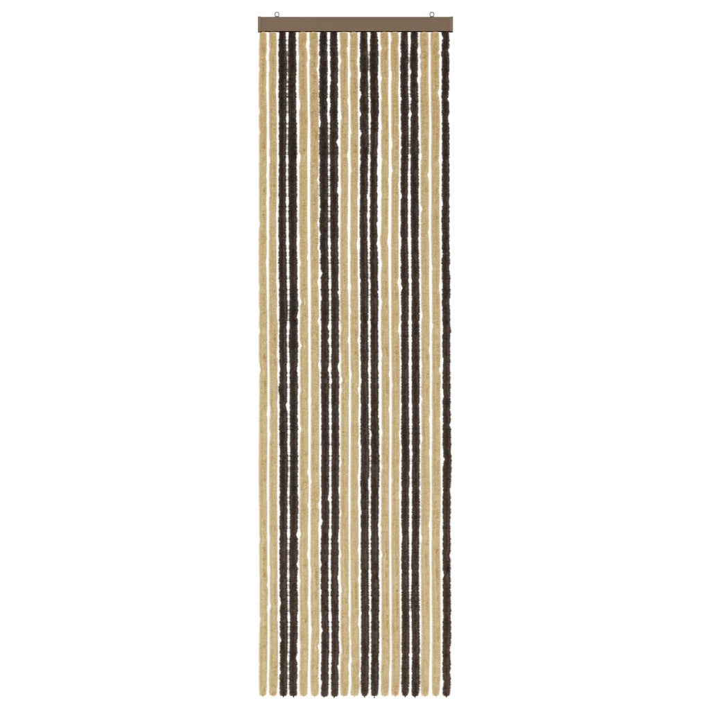 Insektenschutzvorhang Chenille Dunkelbraun und Beige