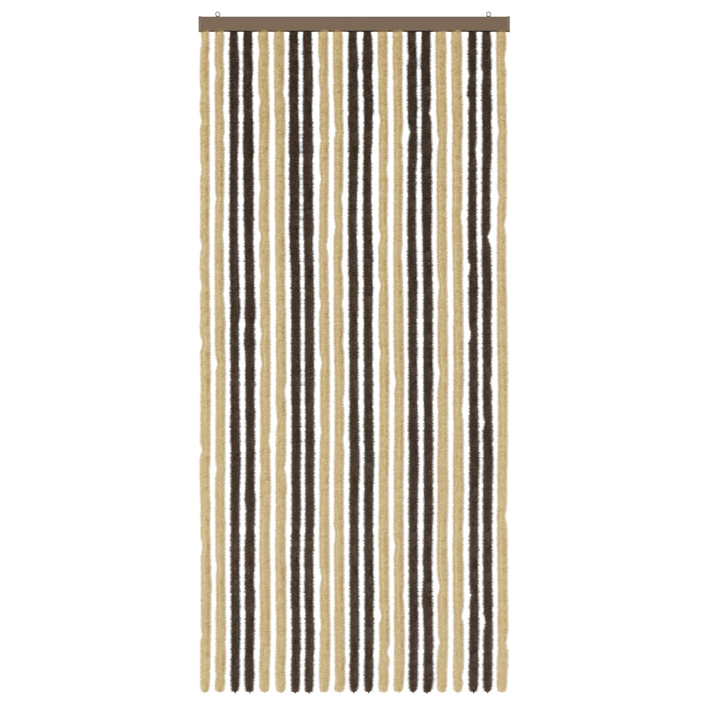 Insektenschutzvorhang Chenille Dunkelbraun und Beige