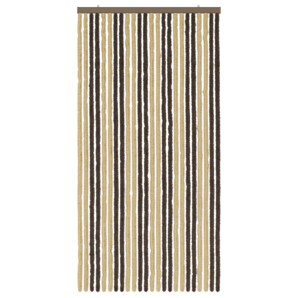 Insektenschutzvorhang Chenille Dunkelbraun und Beige