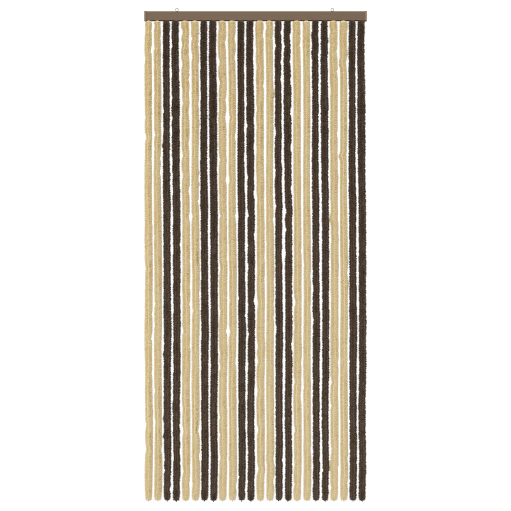 Insektenschutzvorhang Chenille Dunkelbraun und Beige