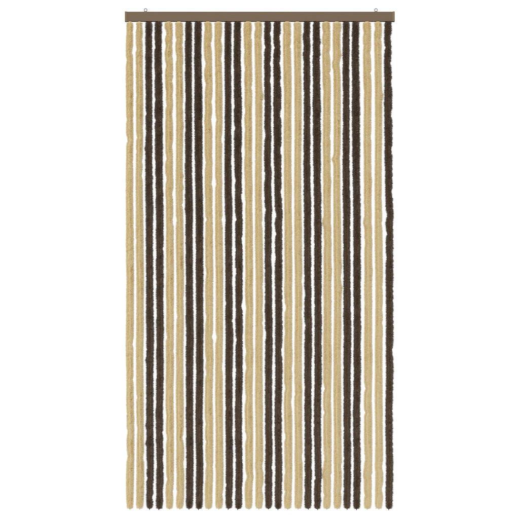 Insektenschutzvorhang Chenille Dunkelbraun und Beige