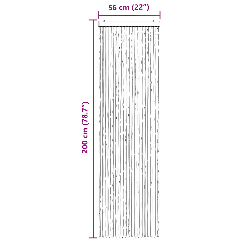 Insektenschutzvorhang Chenille Braun und Beige 56 x 200 cm