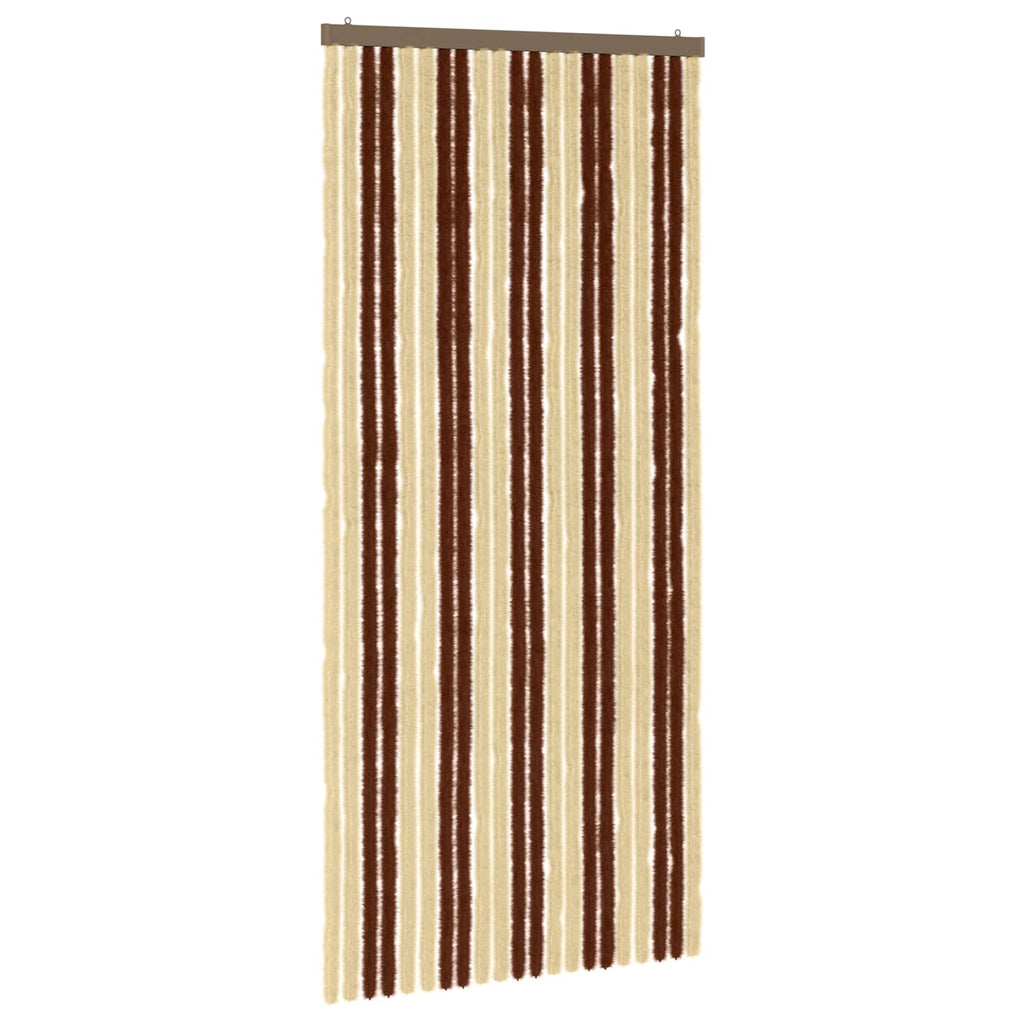 Insektenschutzvorhang Chenille Braun und Beige 90 x 200 cm