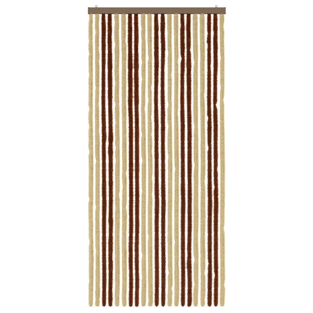 Insektenschutzvorhang Chenille Braun und Beige 90 x 200 cm