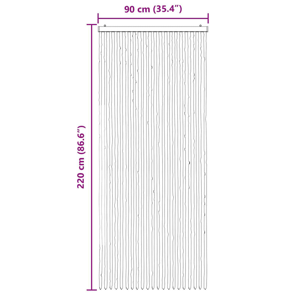 Insektenschutzvorhang Chenille Braun und Beige 90 x 220 cm