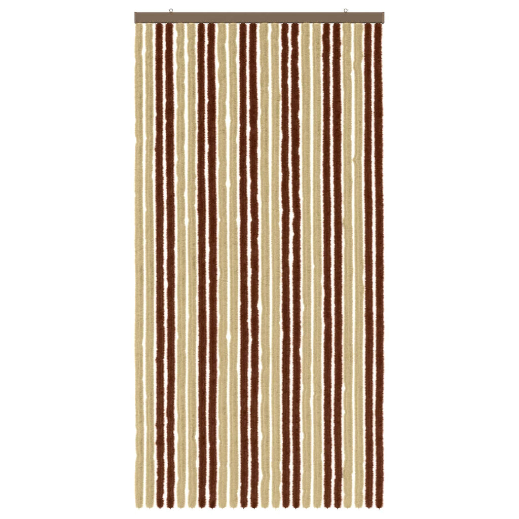 Insektenschutzvorhang Chenille Braun und Beige 100 x 200 cm