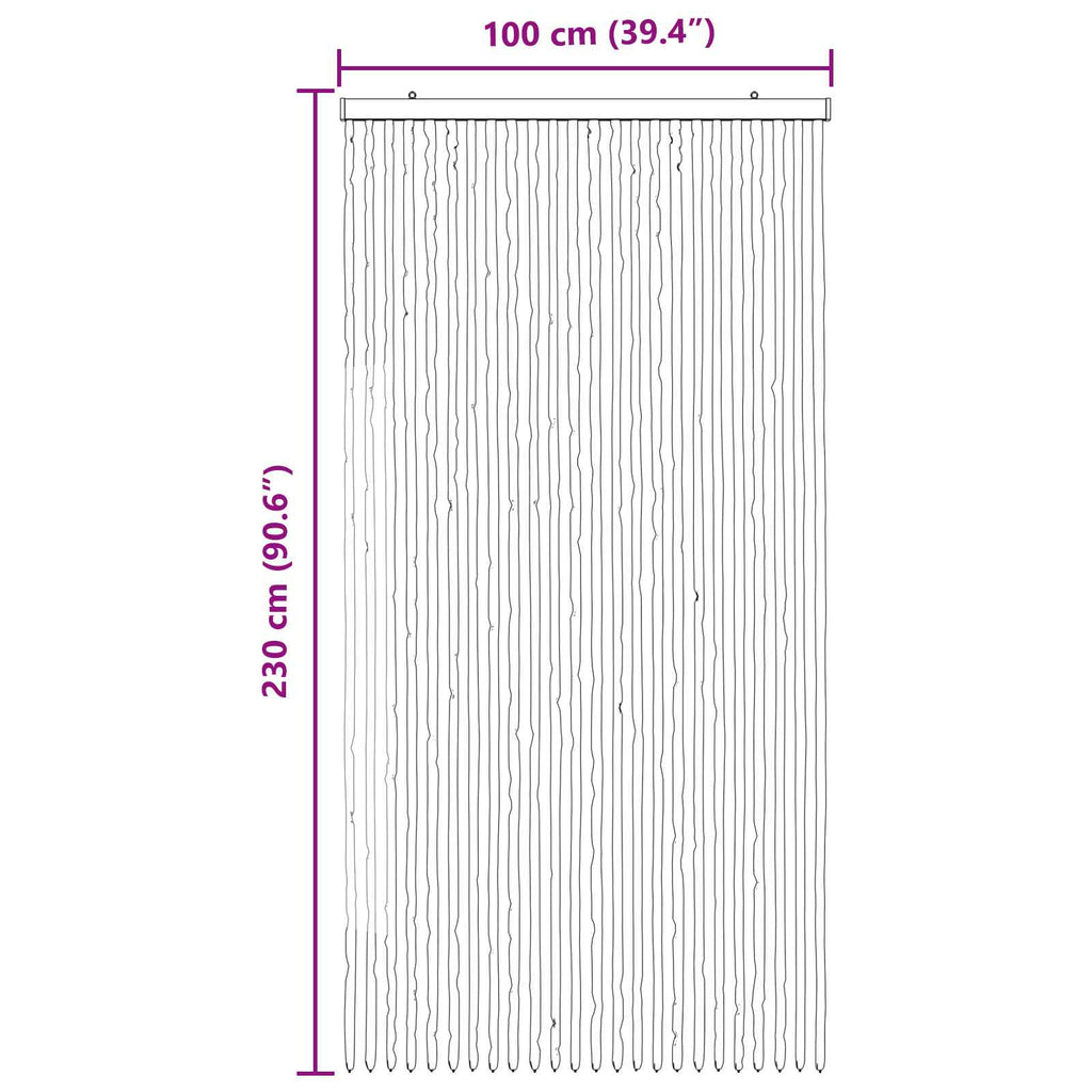 Insektenschutzvorhang Chenille Braun und Beige 100 x 230 cm