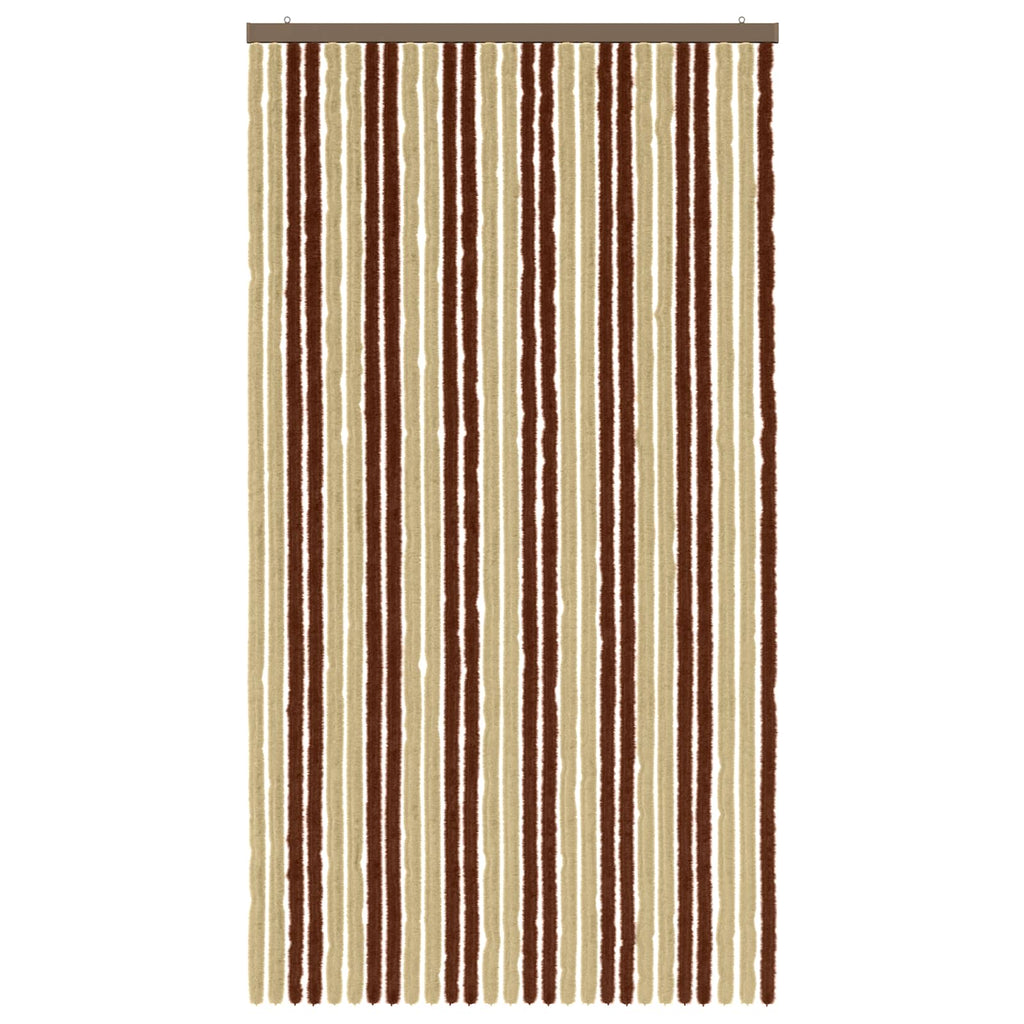Insektenschutzvorhang Chenille Braun und Beige 118 x 220 cm