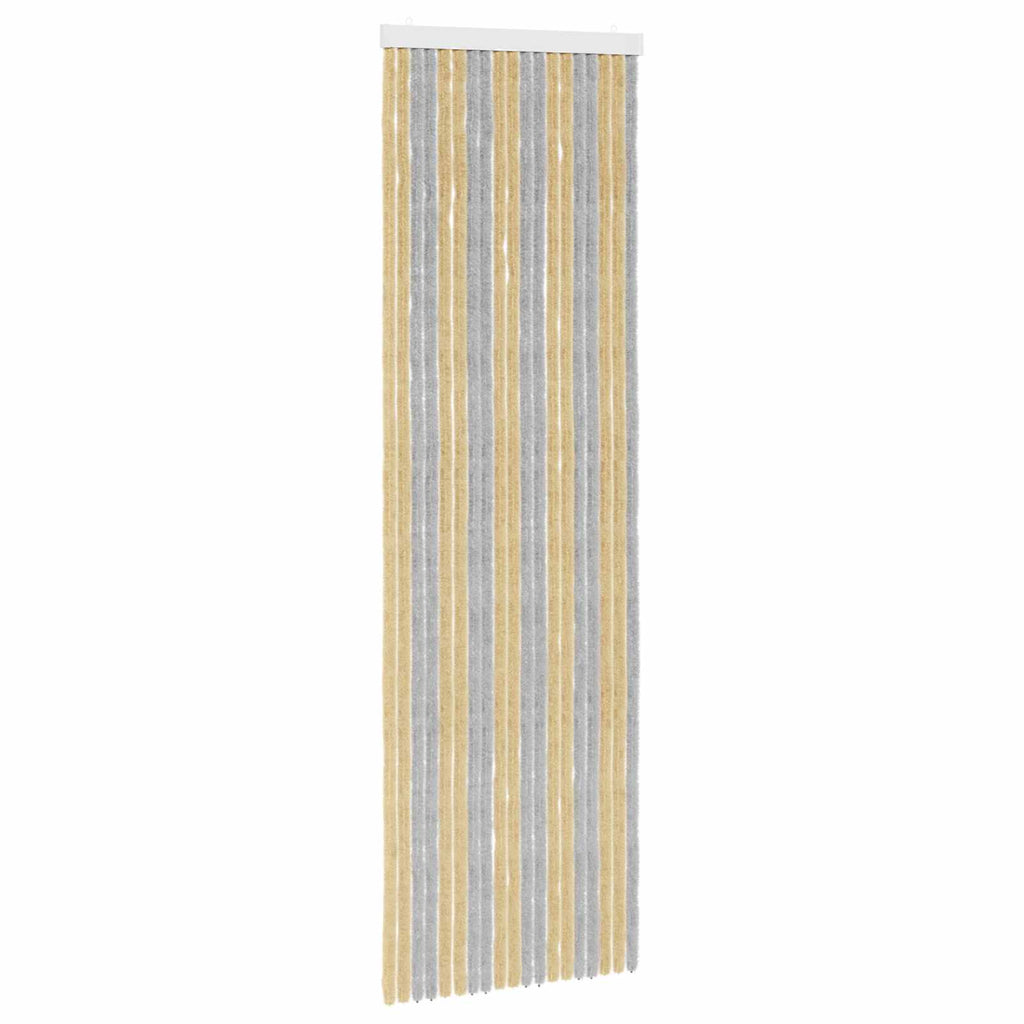 Insektenschutzvorhang Chenille Grau und Beige 56 x 185 cm