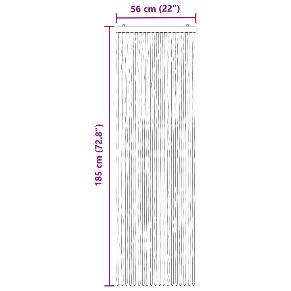 Insektenschutzvorhang Chenille Grau und Beige 56 x 185 cm
