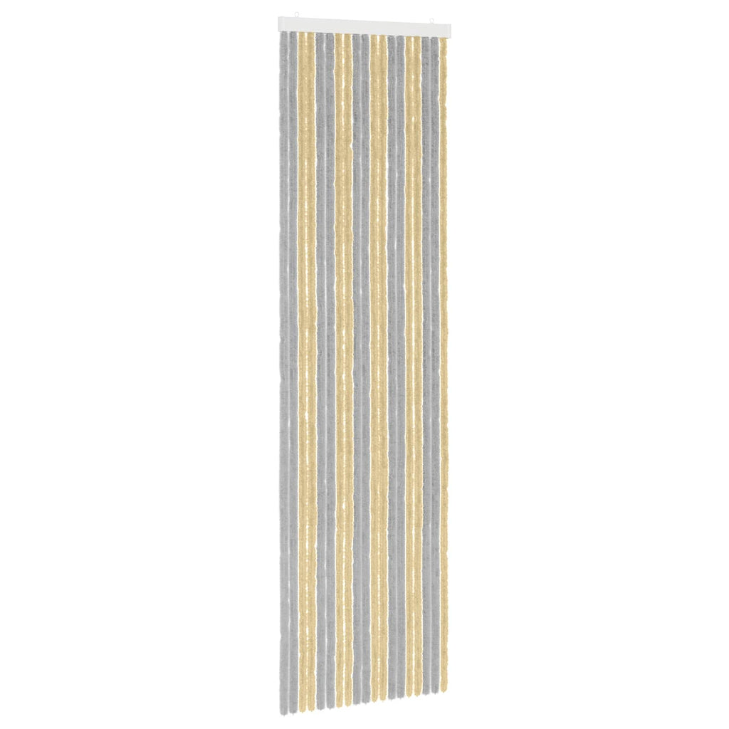 Insektenschutzvorhang Chenille Grau und Beige 56 x 200 cm