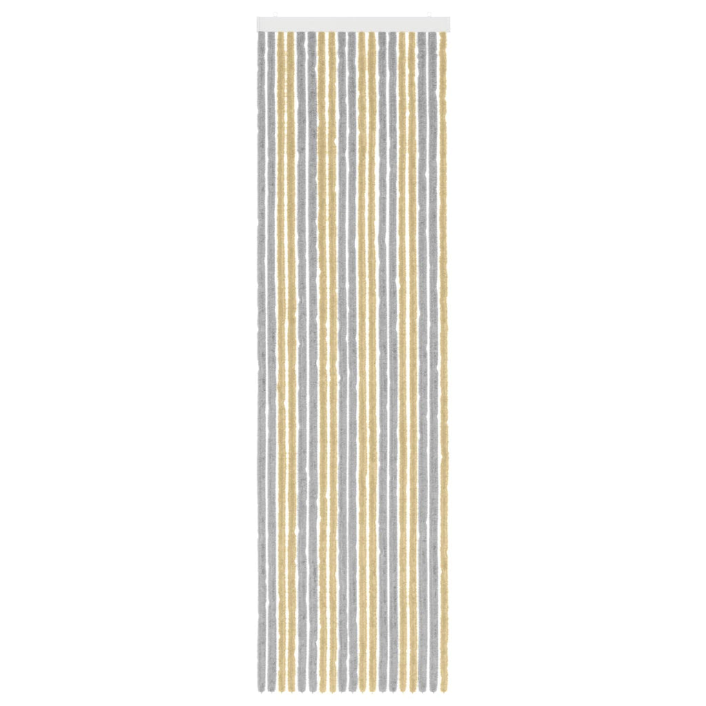 Insektenschutzvorhang Chenille Grau und Beige 56 x 200 cm