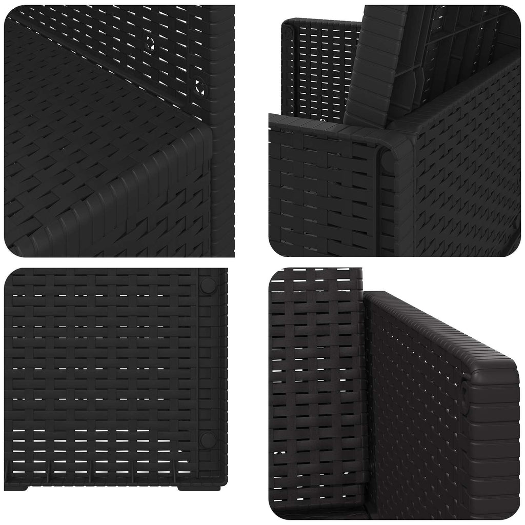Garten Essstühle 2-teilig Anthrazit 53 x 47 x 88,5 cm PP