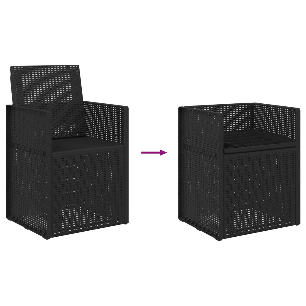 Garten Essstühle 2-teilig Anthrazit 53 x 47 x 88,5 cm PP