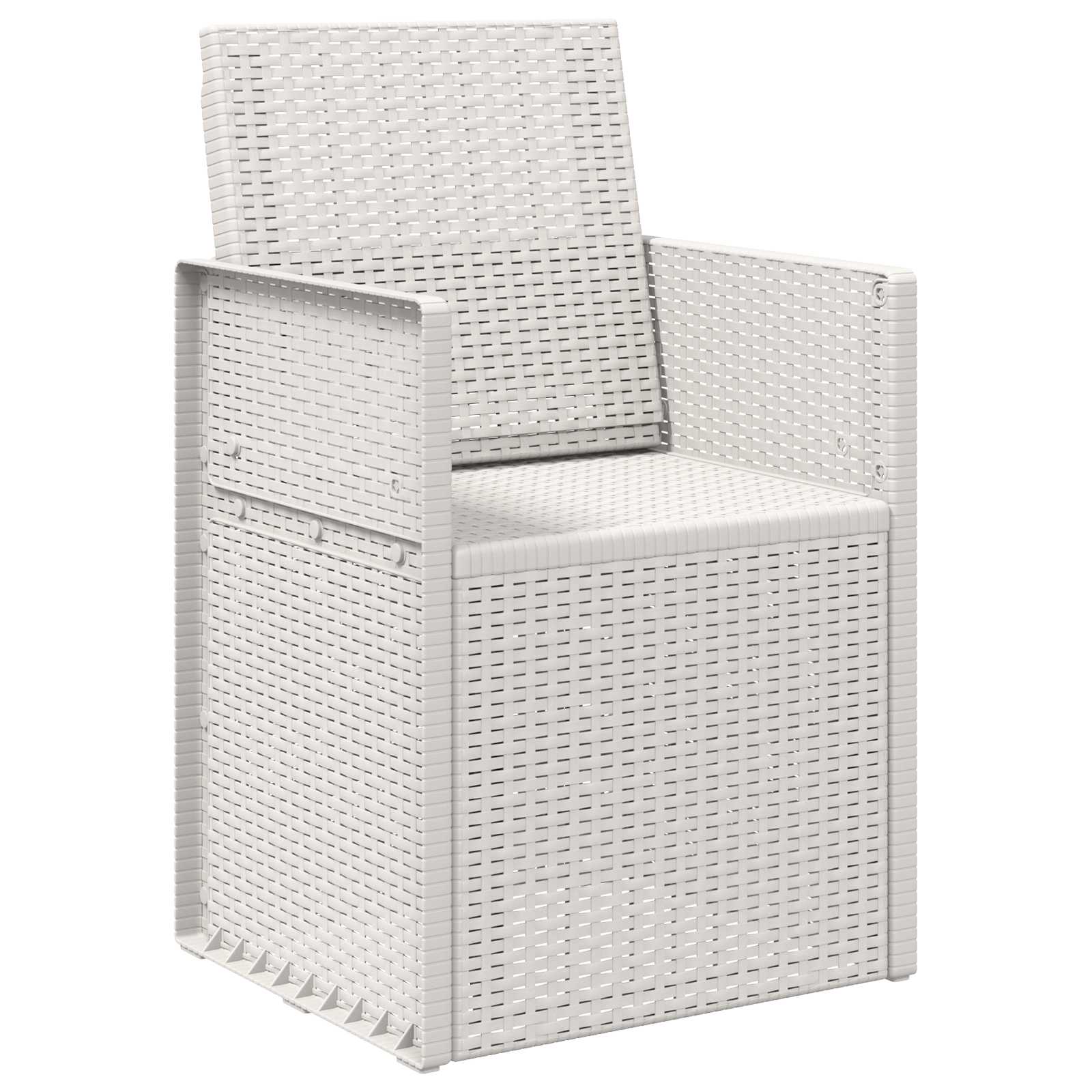Garten Esszimmerstühle 2 pcs Weiß PP