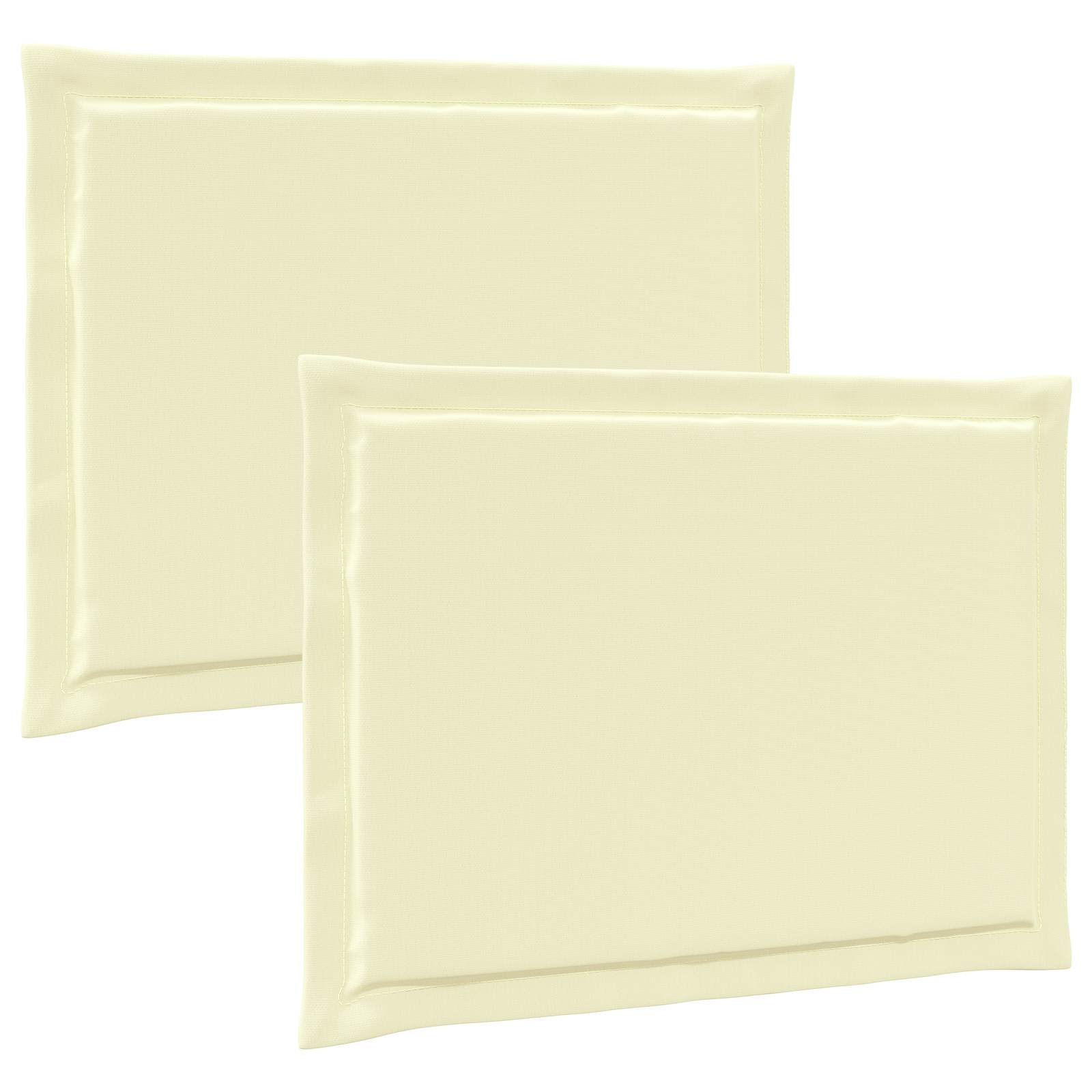 Sitzkissen 2 Stk. Creme 47 x 36 x 2 cm Polyester