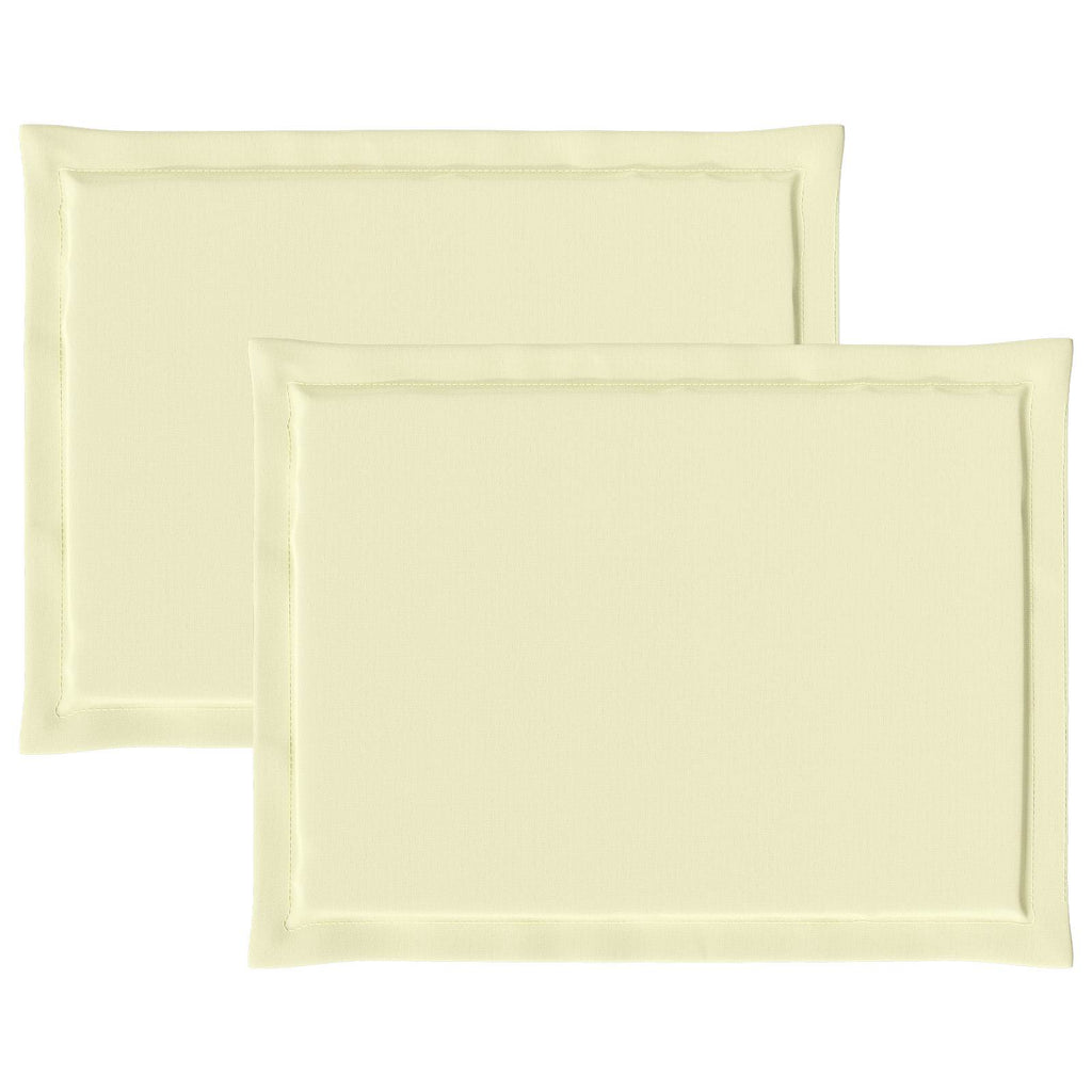 Sitzkissen 2 Stk. Creme 47 x 36 x 2 cm Polyester