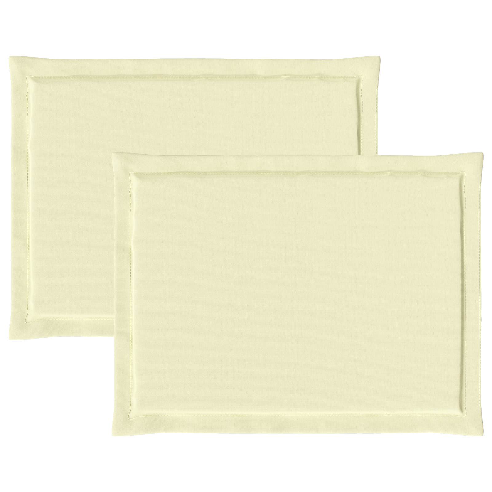 Sitzkissen 2 Stk. Creme 47 x 36 x 2 cm Polyester