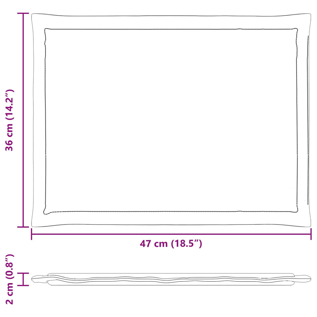 Sitzkissen 2 Stk. Creme 47 x 36 x 2 cm Polyester